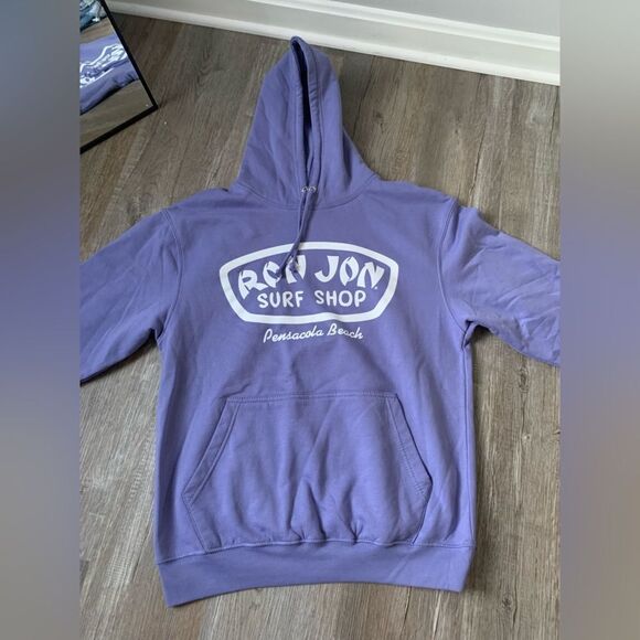 Ron Jon Surf Shop Pensacola Beach Pullover Sweatshirt Hoodie Purple White Size M - Picture 2 of 8